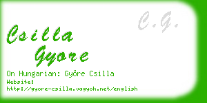 csilla gyore business card